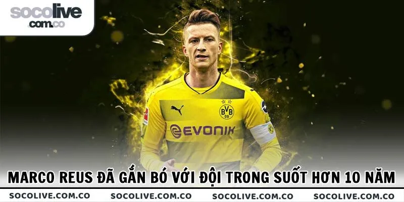 Marco Reus đã gắn bó với đội trong suốt hơn 10 năm