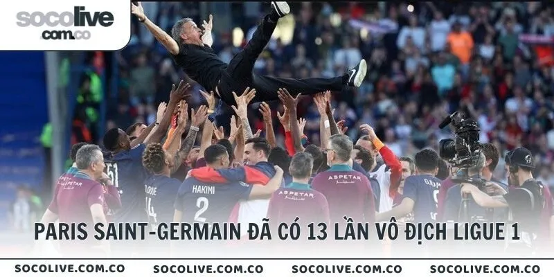 Paris Saint-Germain đã có 13 lần vô địch Ligue 1